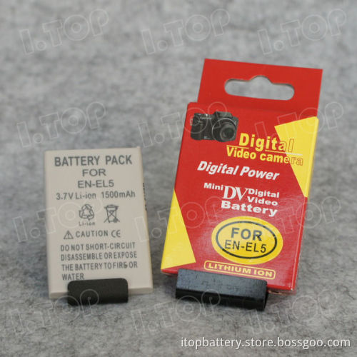 For Nikon EN-EL5 digital camera battery pack, 3.7V 1500mAh,18 months warranty